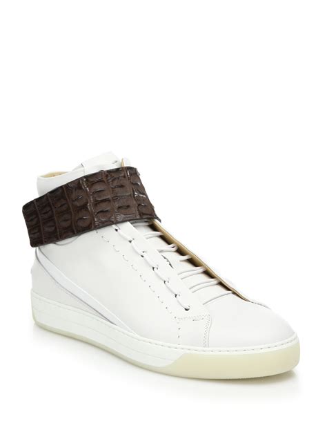 fendi high top sneakers white|Fendi designer high top sneakers.